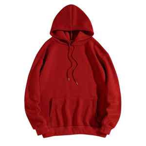 Nueva Colección de Invierno, Sudaderas Extra Grandes de Alta Calidad para Hombre, Estilo Urbano, Ligeras, Color Rojo Sólido, para Uso en Invierno 2026 - Product Image 2