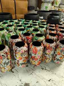 Venta caliente inteligente macetas y macetas Juego de 3 impresos diferentes diseños colores impermeable hogar jardín decoración directo de fábrica - Product Image 6