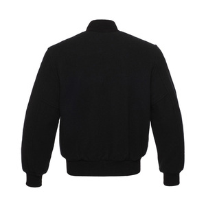 Chaqueta personalizada Team Varsity con mangas de cuero y bordado personalizado audaz para ropa de espíritu escolar hecha en Pakistán - Product Image 2