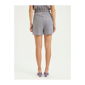 Shorts Estampados para Mujer, Mezcla de Viscosa, con Detalle de Llanta, Turquía - Product Image 5