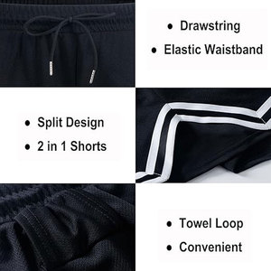 กางเกงขาสั้น2อิน1สำหรับฤดูร้อนพร้อมชั้นระบายอากาศเหมาะสำหรับการวิ่งกลางแจ้งและกีฬา - Product Image 4