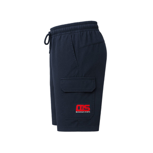 Pantalones cortos cargo de algodón azul marino para hombre, ropa de verano con logotipo personalizado y bolsillos, pantalones cortos cargo OEM para hombre - Product Image 3