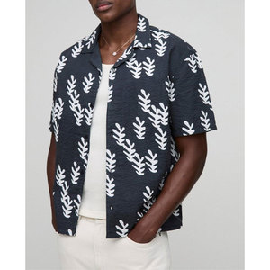 เสื้อเชิ้ตแขนสั้นสำหรับผู้ชายเสื้อลำลองทรงหลวมผ้า100% โพลีเอสเตอร์สำหรับฤดูร้อนผลิตตามสั่ง - Product Image 1