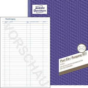 Avery Zweckform DIN A4 Handwritten 50 Sheets Adhesive Binding Incoming/Outgoing Mail <b>Tray</b> <b>Filing</b> Holes for Organizing Your - Product Image 1