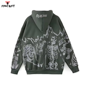 Sweats à capuche d'hiver de la meilleure qualité pour hommes, conception personnalisée, poids léger, prix bon marché, techniques de teinture unie brodées au Pakistan - Product Image 2