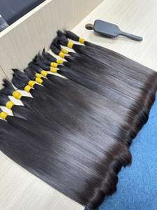 Paquets de cheveux vietnamiens bruts vierges de haute qualité 8 pouces miroir droit un donneur trames de cheveux humains et perruques grand Stock - Product Image 3