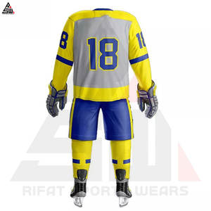 Uniforme de hockey sur glace pour hommes de haute qualité, poids léger, taux bon marché, uniforme de hockey sur glace anti-rides entièrement personnalisé avec la dernière conception - Product Image 2