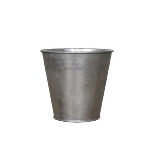 Galvanized Planters - Metal Iron <b>Tin</b> Garden Decor Plant Pots Small Round Heart Shape Square Galvanized Flower <b>Bucket</b> Planter - Product Image 2