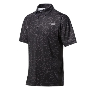 Polo de Golf entièrement imprimé avec un matériau de meilleure qualité. T-shirt de Golf respirant entièrement imprimé pour hommes - Product Image 3