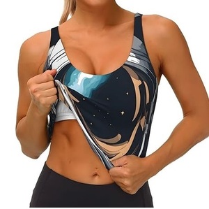 Sujetador deportivo ajustable transpirable para mujer de gran tamaño 100% algodón poliéster Yoga Fitness entrenamiento camiseta sin mangas de talla grande sujetador de malla corto - Product Image 5