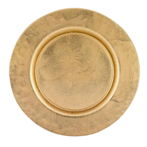 Assiette de présentation en métal biodégradable de qualité supérieure, finition antique, lavable au lave-vaisselle, pour la maison, les hôtels et les événements - Product Image 1