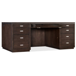 Luxury Solid Wood Executive <b>Desk</b> DESK2-0088-Rectangular House Blend <b>Office</b> <b>Computer</b> Workstation - Product Image 1