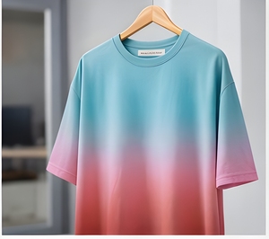 T-shirt oversize délavé à l'acide Ombre 240 GSM, coton vintage teint en pièce, effet dégradé, en stock - Product Image 4