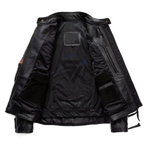New European Men's Leather Jacket <b>Large</b> Size Short Slim Breathable Hooded Casual - Product Image 4