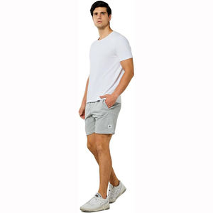 Short de survêtement sportif français taille haute avec logo personnalisé unisexe Streetwear de sport en coton pour homme avec motif solide - Product Image 6