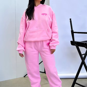 Custom Oversize Top Quality Casual 420gsm Fleece <b>Hoodie</b> With <b>Slogan</b> Puff Print Streetwear Hip Hop <b>Women's</b> Hoodies - Product Image 1