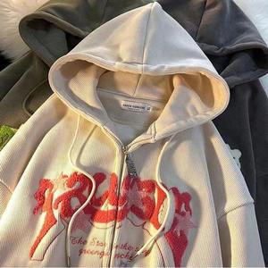 Women's Customizable Front Fleece Streetwear Hoodies 100% Cotton Breathable Eco-Friendly Sublimation Printed Zipper Pullover - Product Image 4