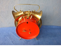 Vintage große westdeutsche Messing Wecker kreisförmige Metall Schreibtisch Wanduhr mit antiken Stil Zahlen muster für Studien platzierung