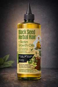 Aceites para el Crecimiento del Cabello a Base de Semillas Negras + Aceites para el Crecimiento con Biotina 250 ml Desbloquea el Secreto para un Cabello Lujoso y Vibrante con Nuestro Producto Herbal Premium - Product Image 6