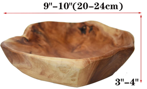 Forma única de madera de acacia fruta y ensalada cuenco de madera Mango cuenco de madera para servir hogar cocina mesa de comedor uso - Product Image 2
