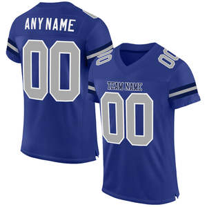 Venta al por mayor de fábrica, camiseta de fútbol americano transpirable bordada para hombres, diseños cosidos personalizados para hombres, uniforme de fútbol americano - Product Image 1