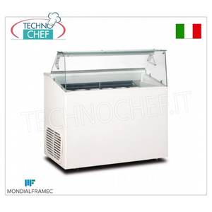 Vitrina Exhibidora de Helados Mondial FRAMEC de 246 Litros, Equipo de Refrigeración Comercial para Cocina, Modelo TOP6 - Product Image 2