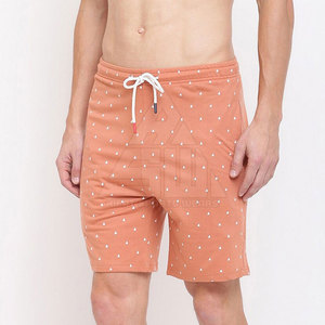 Ligero 100% algodón sólido Casual hombres pantalones cortos cómodos cintura elástica transpirable ecológico para la venta en línea - Product Image 3