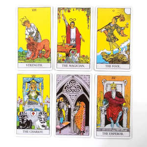 Jeux de tarot anglais Rider, tarot français traditionnel avec interprétations anglaises - Product Image 4