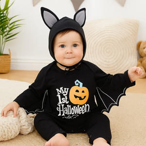 Benutzer definierte Neugeborene Baby Kleidung Strick Stram pler Jumps uit Baumwolle Neugeborene Jungen Jungen Mädchen Kleidung Bodysuit 2 Stück Outfits mit Hut - Product Image 4