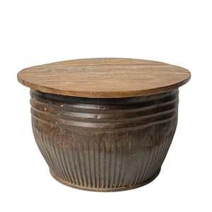 Iron Wood and Metal FTD Coffee <b>Table</b> Handmade Modern/Rustic Living Room Furniture with Farmhouse Style for Home Office Use - Product Image 1