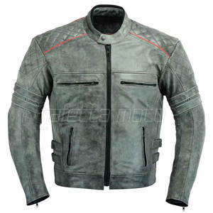 Veste de moto pour homme au design unique, contraste de couleurs, nouvelle arrivée, fermeture éclair intégrale, veste de moto pour homme - Product Image 1