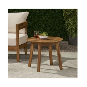 Table à manger d'extérieur en bois d'acacia naturel de conception moderne OEM petite table d'appoint pliable durable pour l'entrée à l'école et à l'hôpital - Product Image 1