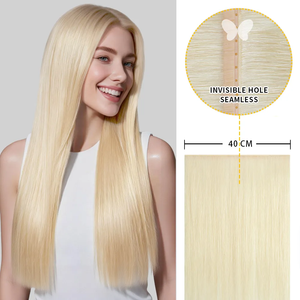 Extensions de cheveux papillon en cheveux naturels, sans colle, OVO Pu Hole Genius, nouées à la main, invisibles, DIY, double trame - Product Image 1
