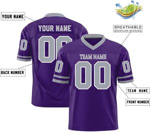 Maillots de football d'équipe personnalisés OEM tissu à mailles en polyester manches à séchage rapide numéros de nom du logo à rayures impression par transfert de chaleur - Product Image 4