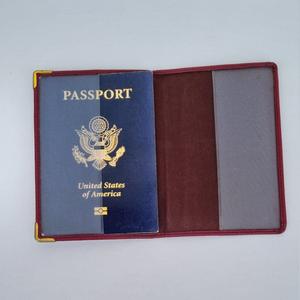Handmade Custom Fold Closure High Quality Durable Unisex Travel Passport Cover PU <b>Leather</b> ADORA - Product Image 1