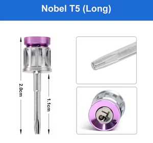 UL AMIN Dental Hex Drivers Manual Power Implant Nobel T5 Long Hex Torque <b>Ratchet</b> <b>Wrench</b> Color Coded - Product Image 3