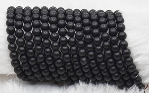Perles Rondes en Onyx Noir Mat Naturel de 8 mm, Cristal Pur de Guérison pour la Fabrication de Bijoux et la Méditation (Vente en Gros) - Product Image 6