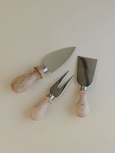 Juego de cuchillos para queso de acero inoxidable Premium, mangos texturizados, manual, Apto para lavavajillas, ecológico para comedor decorativo - Product Image 6