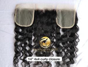 Mejor producto de calidad superior Virgen cruda 4x4 Cierre de encaje Rizado natural Ventas al por mayor Extensión de cabello humano brasileño Remy indio Cutícula - Product Image 3