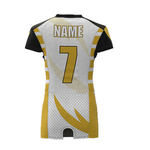 Uniformes de football américain à broderie personnalisée Maillot à broderie sergé Col V Uniforme de football américain à manches courtes - Product Image 5