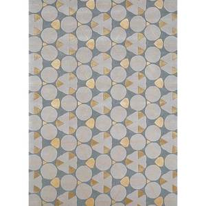 พรมขนสัตว์และวิสโคสทอมือลายเรขาคณิตขนาดใหญ่ Jaipur Wunderkammer สีเบจและสีน้ำตาล สำหรับห้องนั่งเล่นและทางเดินในบ้าน-Top-103 - Product Image 1