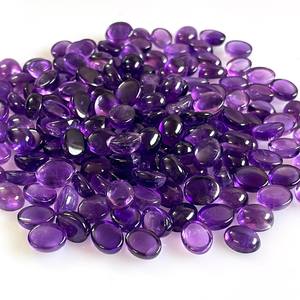 พลอยอเมทิสต์สีม่วงธรรมชาติทรงรีบริวัตร คุณภาพเยี่ยม สีสันสวยงาม ขัดเงาอย่างดี เหมาะสำหรับงานทำมือ - Product Image 3