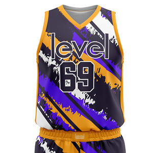 Uniformes de Baloncesto Personalizados OEM 100% Poliéster de Manga Corta, Fabricados en Fábrica, Tallas Grandes, Transpirables - Product Image 3