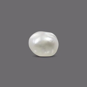 Collier de perles blanches naturelles (3,65 carats) - Perles baroques multicolores - Product Image 2