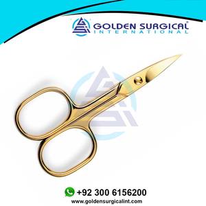 Tijeras para Cutículas de Color Dorado, la Mejor Calidad a Precio Económico |   Tijeras profesionales de manicura de acero inoxidable - Product Image 6