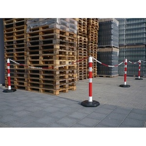 Poteau de barrière PPC rouge/blanc 63 mm pour la pose verticale avec œillet - Équipement de stationnement - Product Image 2