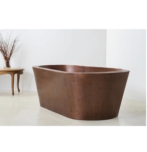 อ่างอาบน้ำโลหะดีไซน์หรูหราแบบโบราณ ตกแต่งด้วยการตีลาย สำหรับบ้าน โรงแรม ร้านอาหาร พร้อมอุปกรณ์ห้องน้ำทำมือ - Product Image 3