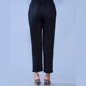 Wholesale Luxury <b>Women's</b> Solid Bank Cotton <b>Fleece</b> <b>Trousers</b> Custom Design Cheap Female Streetwear for Summer Flat Front Style - Product Image 3