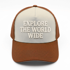 Gorra Trucker A-Frame de Fábrica Vietnamita con Logotipo Bordado 3D Personalizado, Gorra de Béisbol Bicolor de 5 Paneles con Visera Curva Estructurada y Cierre Snapback - Product Image 1