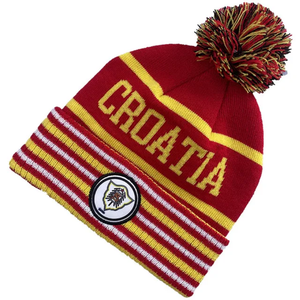 High Quality Customizable Acrylic <b>Beanie</b> Embroidered Logo Trendy Warm Winter Knitted Hat Adults Kids <b>Pom</b> <b>Pom</b> Printed Pattern - Product Image 4